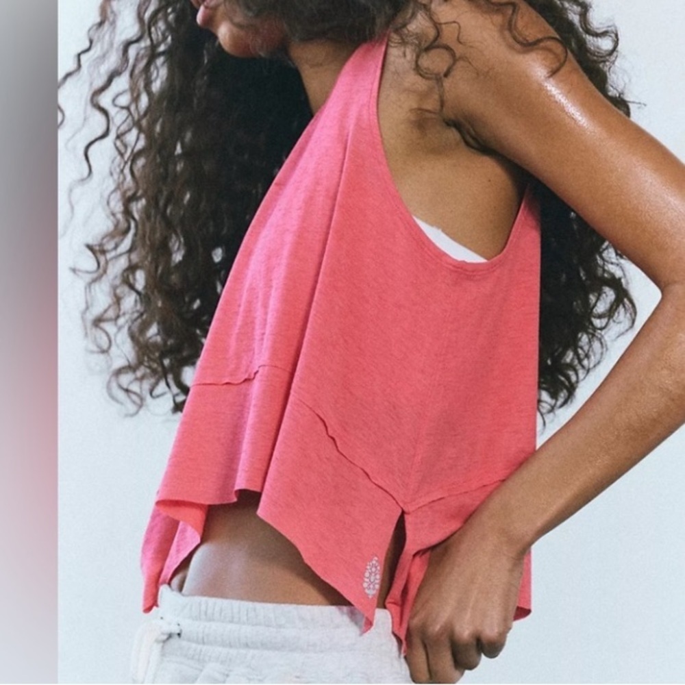 Free People shirt Movement Tempo tank Hibiscus NEW XL pink sleeveless workout